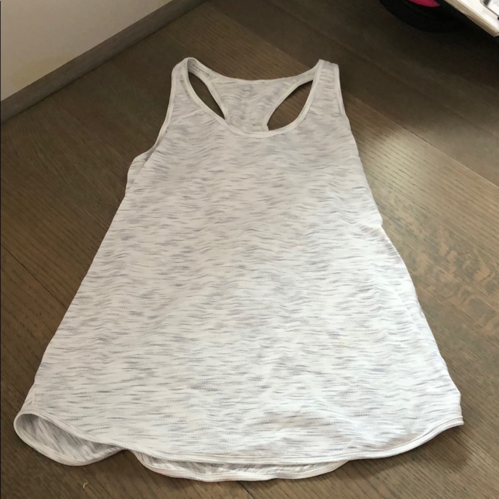 Lululemon Grey and white tank